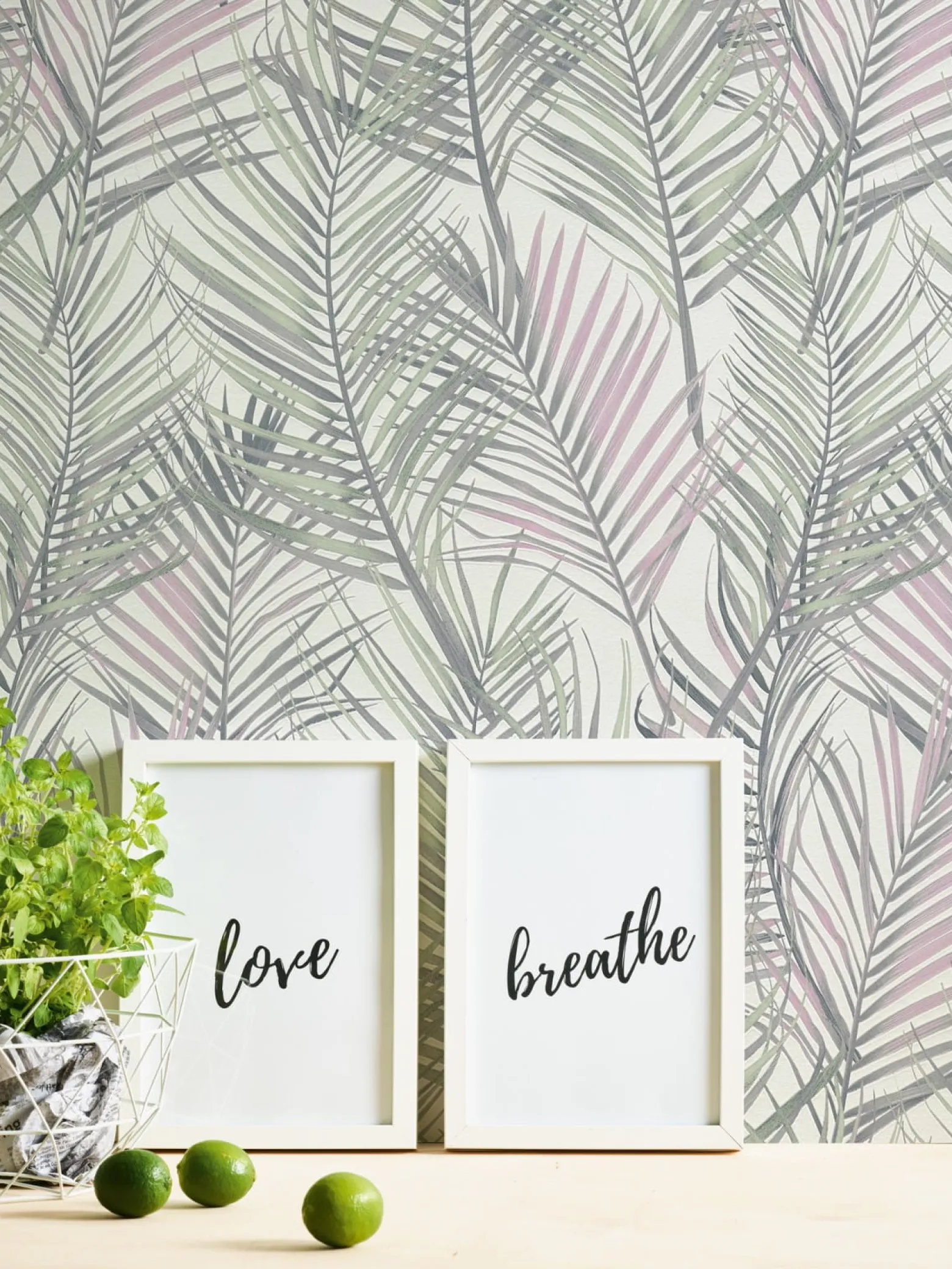 Vliestapete Blätter Tropisch Weiß Silber Metallic 39038-2