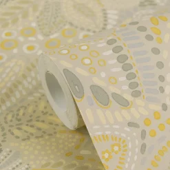 Vliestapete Blätter Tropisch Beige Creme Gelb 78025-4