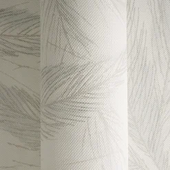 Vliestapete Blätter Weiß Grau Silber Metallic 79096-3