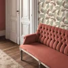 Vliestapete Blätter Weiß Grün Gold Metallic 39094-1