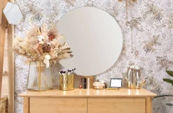 Vliestapete Blumen Aquarell Weiß Grau Braun 47453
