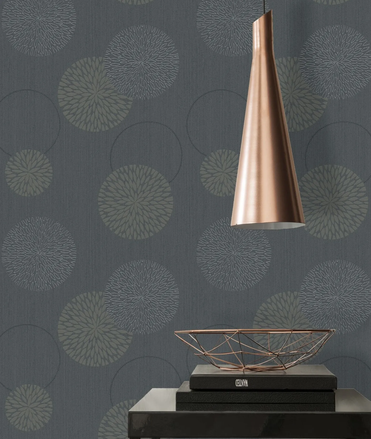 Vliestapete Blumen AS Creation Spot grau taupe 93791-1