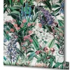Vliestapete Blumen Blätter Floral Grün Grau 47477