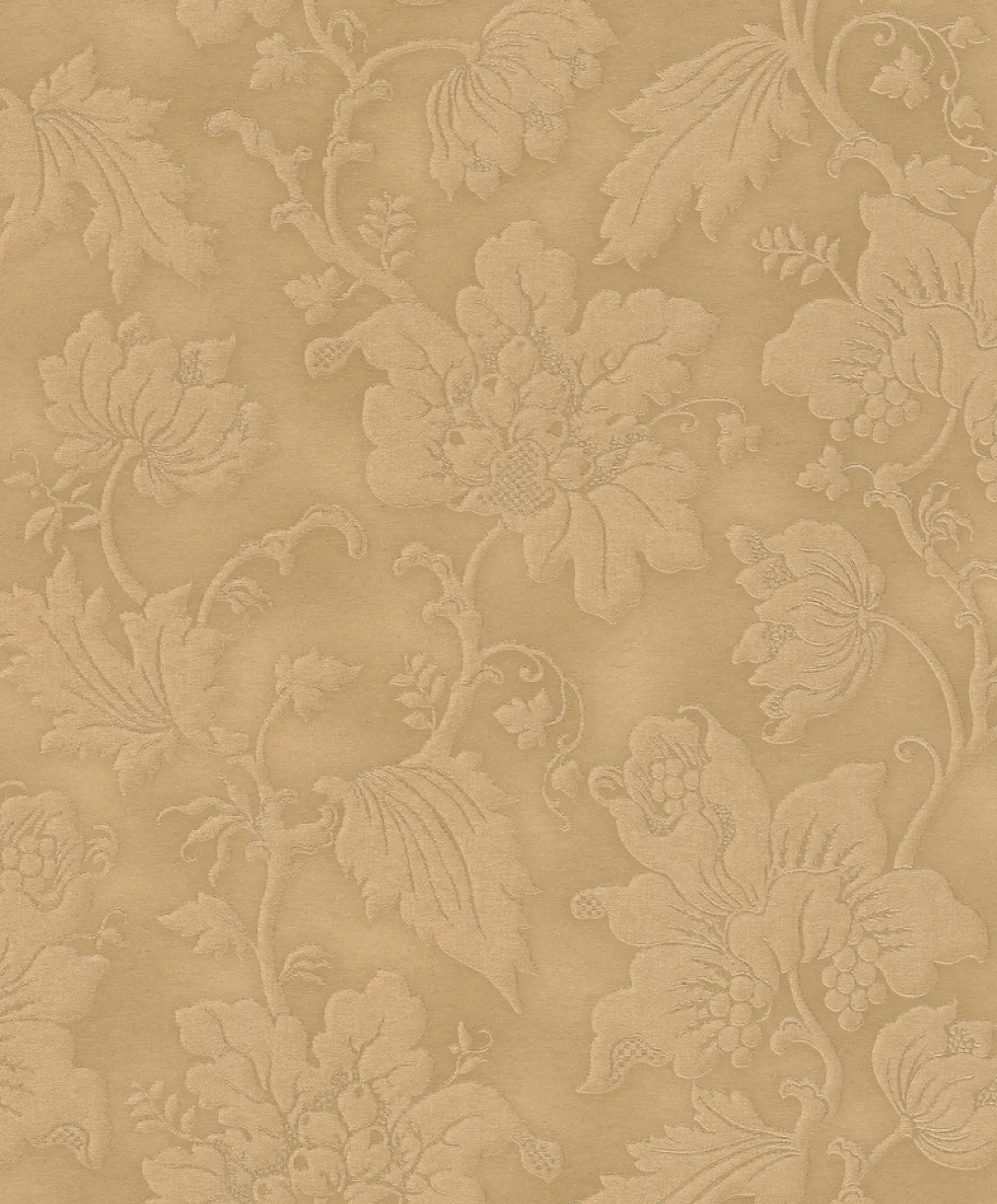 Vliestapete Blumen Blätter gold Glanz Rasch 570472