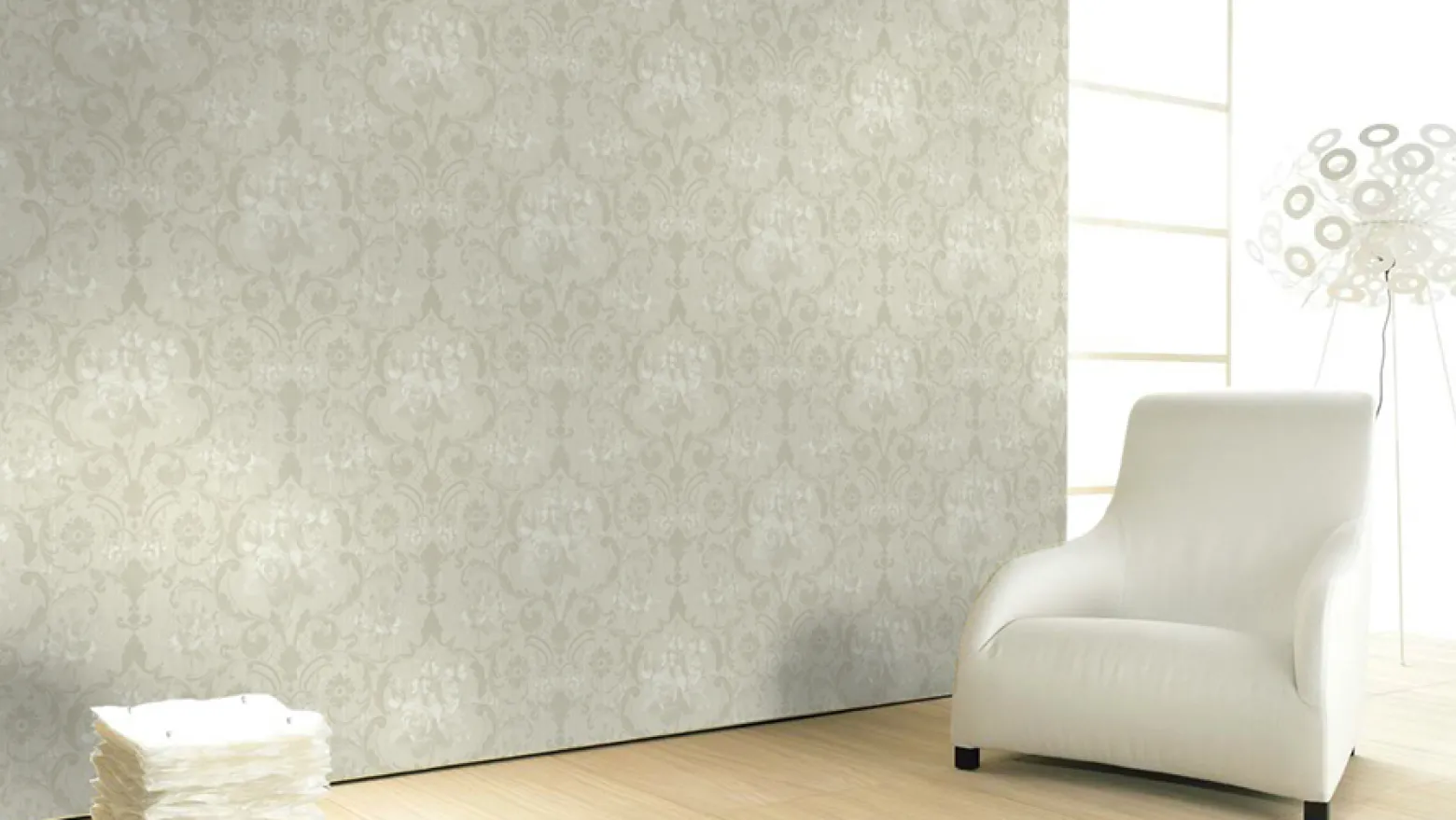 Vliestapete Blumen cremebeige Metallic Marburg 58269