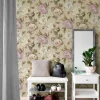 Vliestapete Blumen Floral Beige Weiß Rosa 39608-1