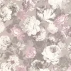 Vliestapete Blumen Floral beige rosa Glanz 02513-70
