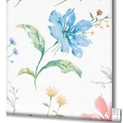 Vliestapete Blumen Floral bunt grau-weiß Marburg 32454