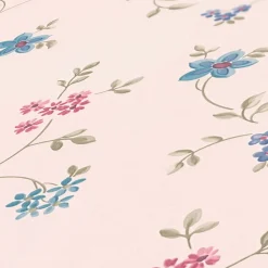 Vliestapete Blumen Floral Creme Grün Rosa Blau 39071-1