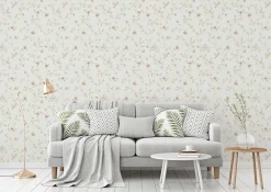 Vliestapete Blumen Floral Creme Grün Rosa Gelb 93770-1