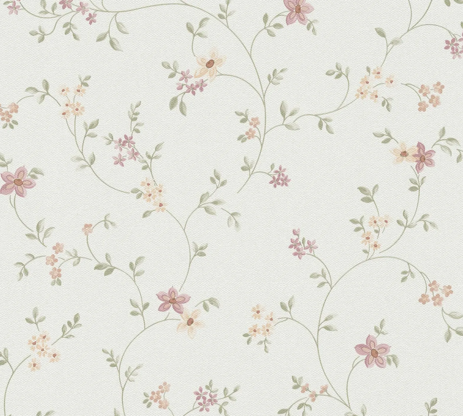 Vliestapete Blumen Floral Creme Grün Rosa Gelb 93770-1