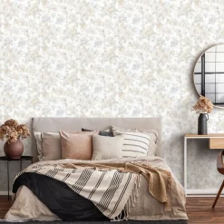 Vliestapete Blumen Floral creme beige violet 10250-09