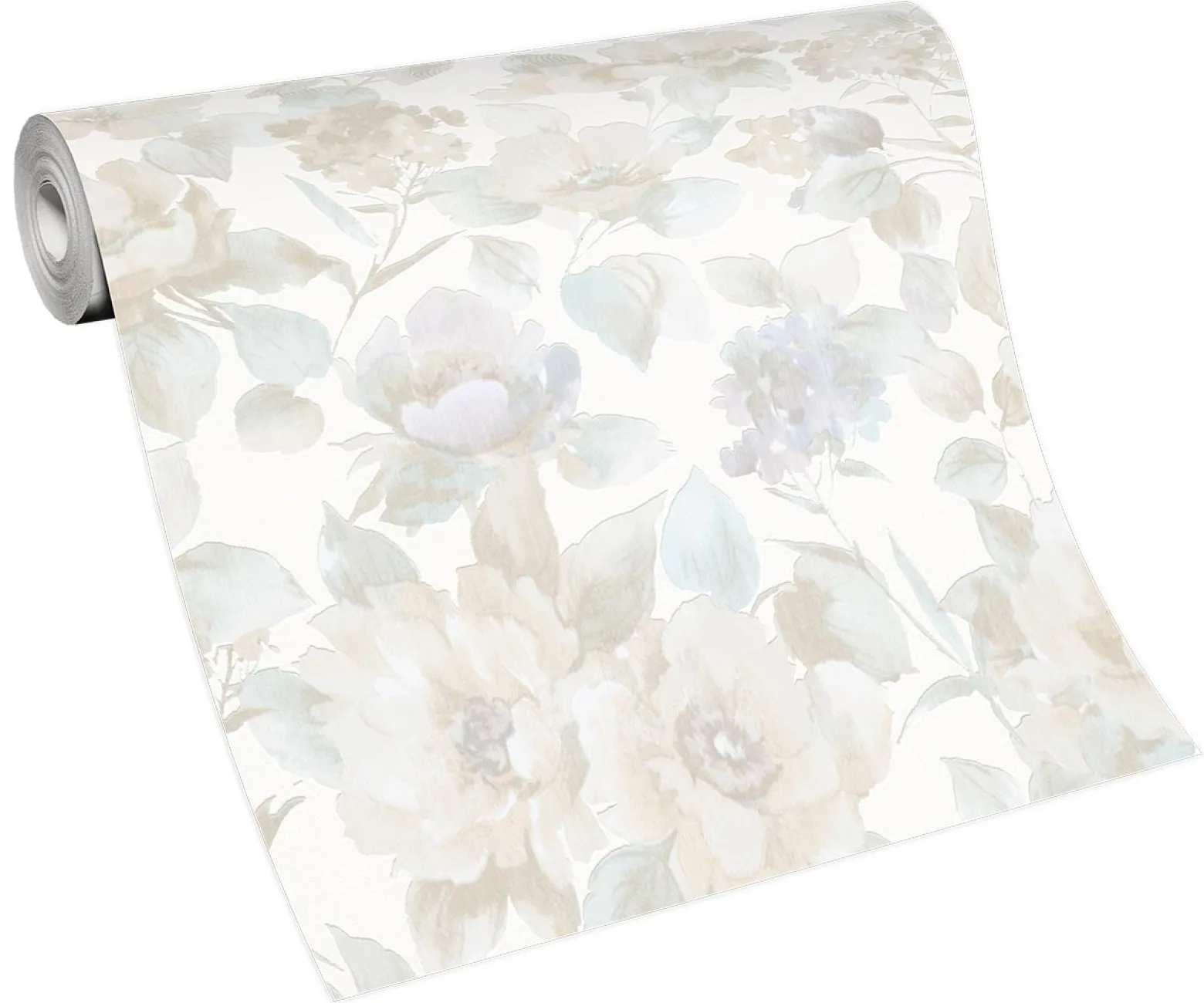 Vliestapete Blumen Floral creme beige violet 10250-09