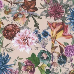 Vliestapete Blumen Floral Muster beige bunt 38175-5