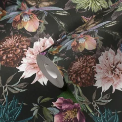 Vliestapete Blumen Floral Muster schwarz bunt 38175-7