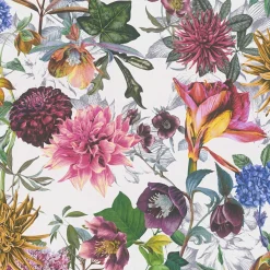 Vliestapete Blumen Floral Muster weiß bunt 38175-4