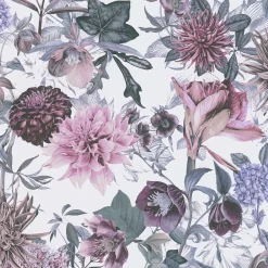 Vliestapete Blumen Floral Muster weiß rosa 38175-2