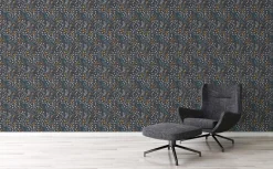 Vliestapete Blumen Floral Schwarz Grau Metallic 38847-4