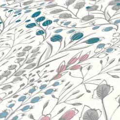 Vliestapete Blumen Floral Weiß Rosa Metallic 38847-2