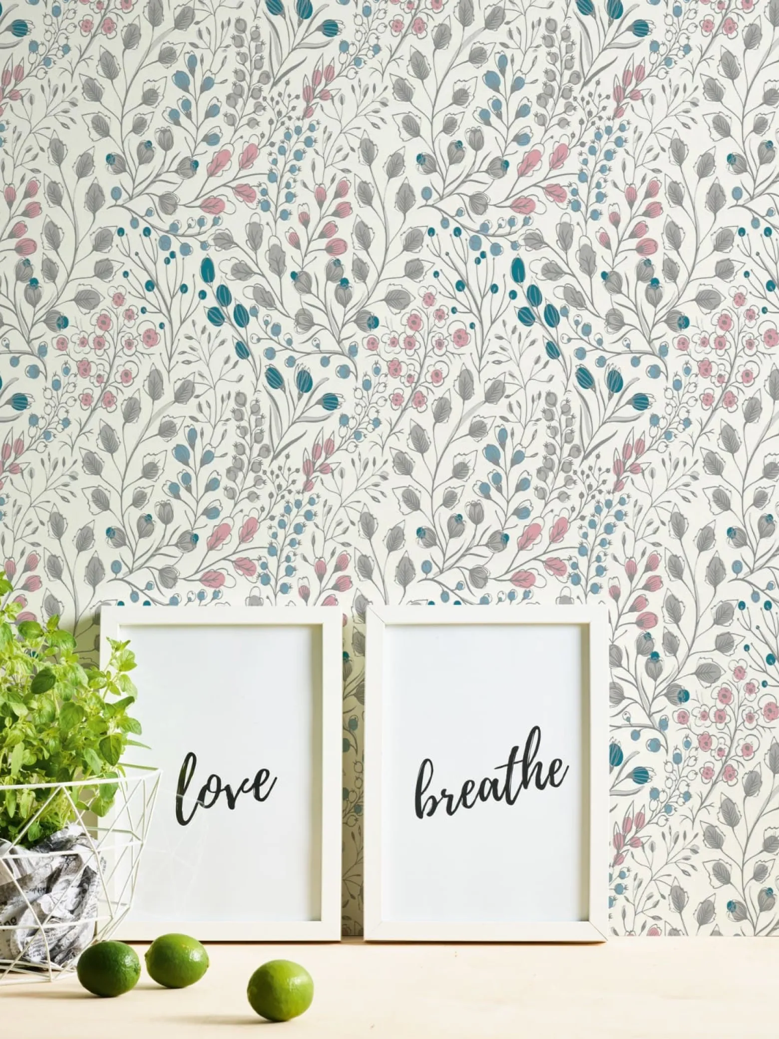 Vliestapete Blumen Floral Weiß Rosa Metallic 38847-2