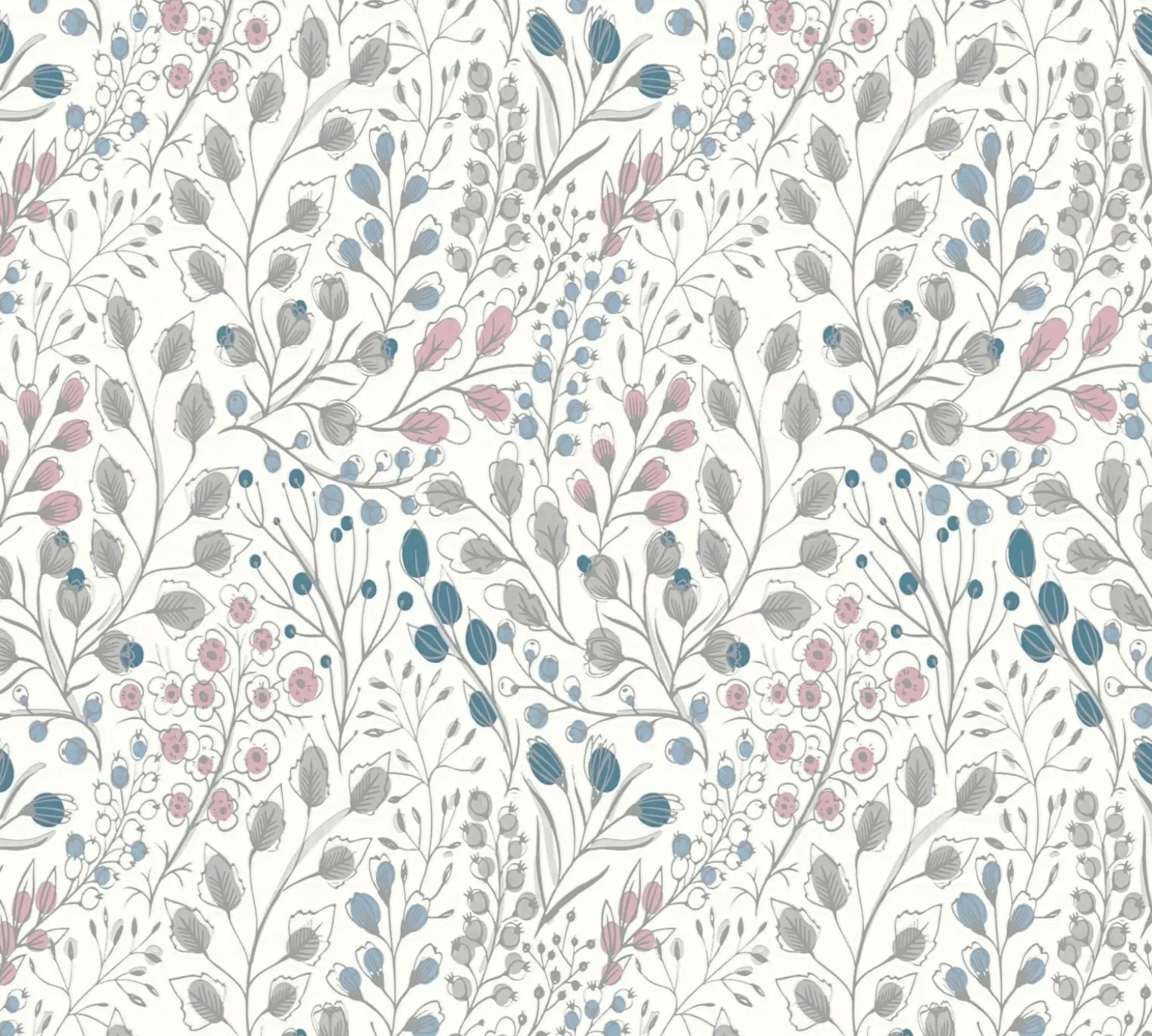 Vliestapete Blumen Floral Weiß Rosa Metallic 38847-2