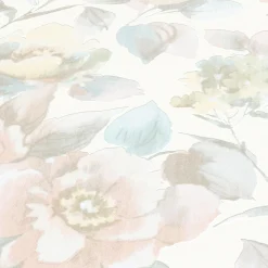 Vliestapete Blumen Floral weiß rosa blau 10250-05