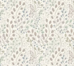 Vliestapete Blumen Floral Weiß Rosa Metallic 38847-1
