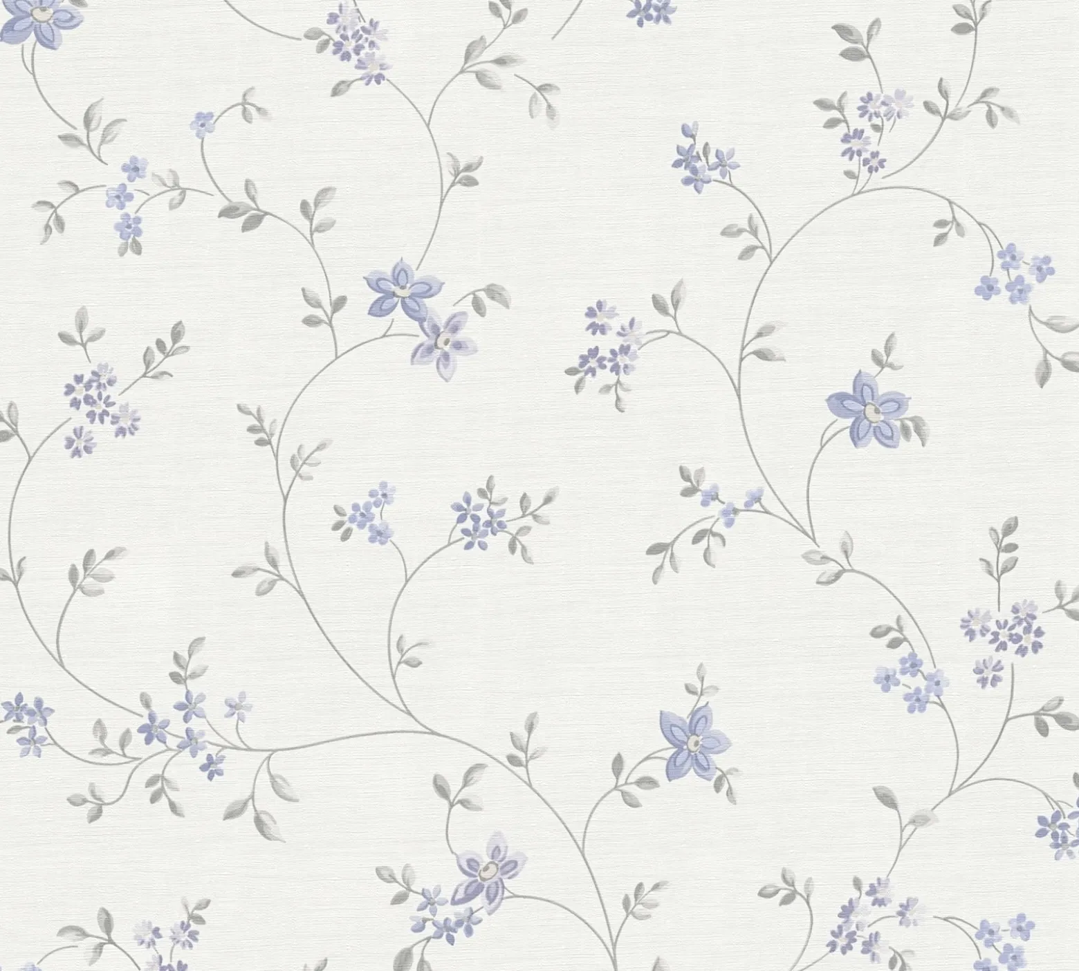 Vliestapete Blumen Floral Weiß Blau Grau 39071-3