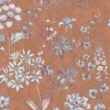 Vliestapete Blumen Grafik Floral Braun Blau 39117-3