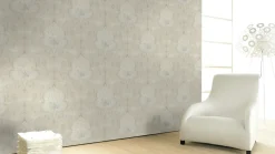 Vliestapete Blumen Ranken beige Metallic Marburg 58265
