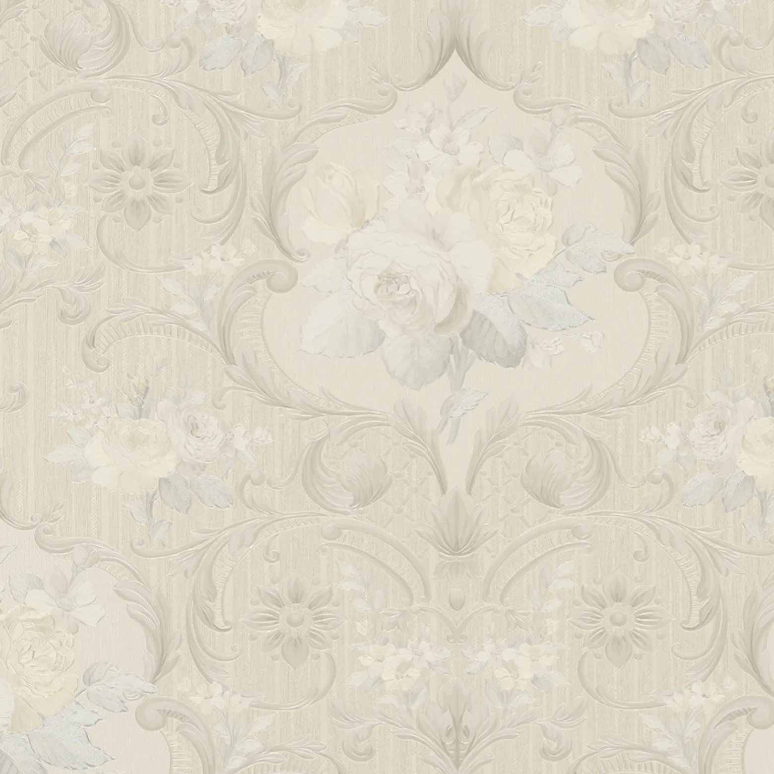 Vliestapete Blumen Ranken beige Metallic Marburg 58265