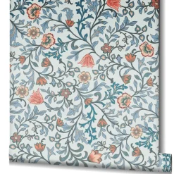Vliestapete Blumen Ranken Blau Orange 47627 Marburg