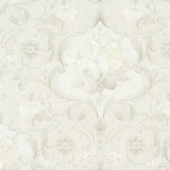 Vliestapete Blumen Ranken creme Metallic Marburg 58264