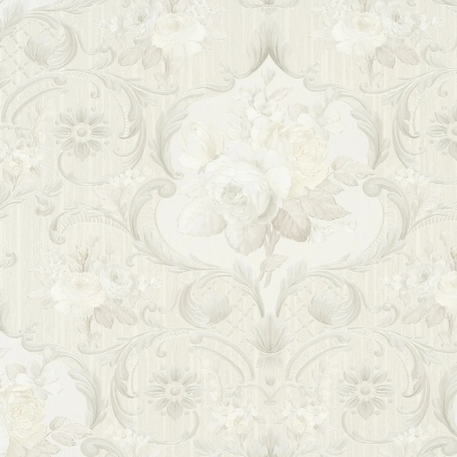 Vliestapete Blumen Ranken creme Metallic Marburg 58264