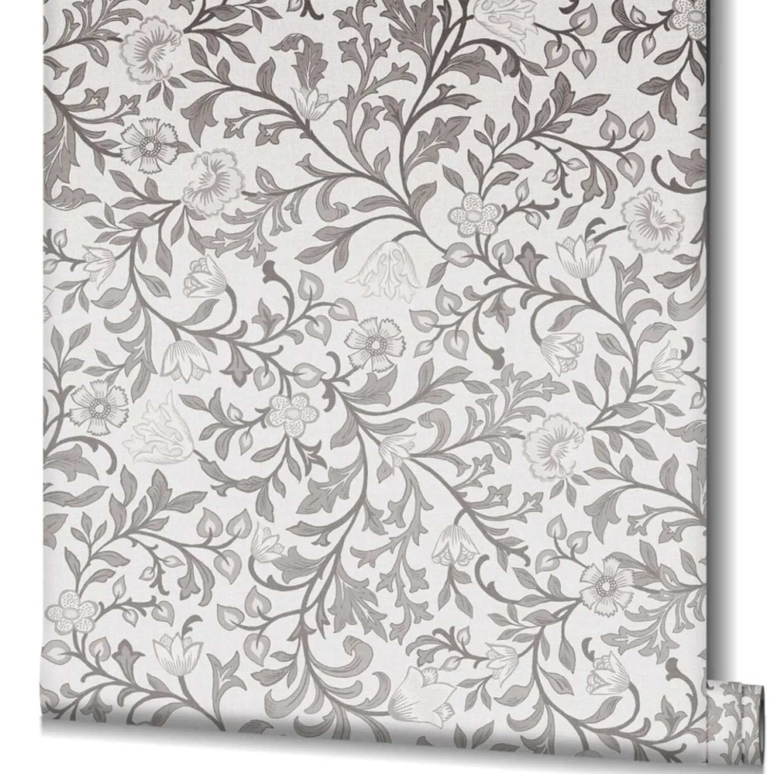 Vliestapete Blumen Ranken Floral Motiv Grau 47628