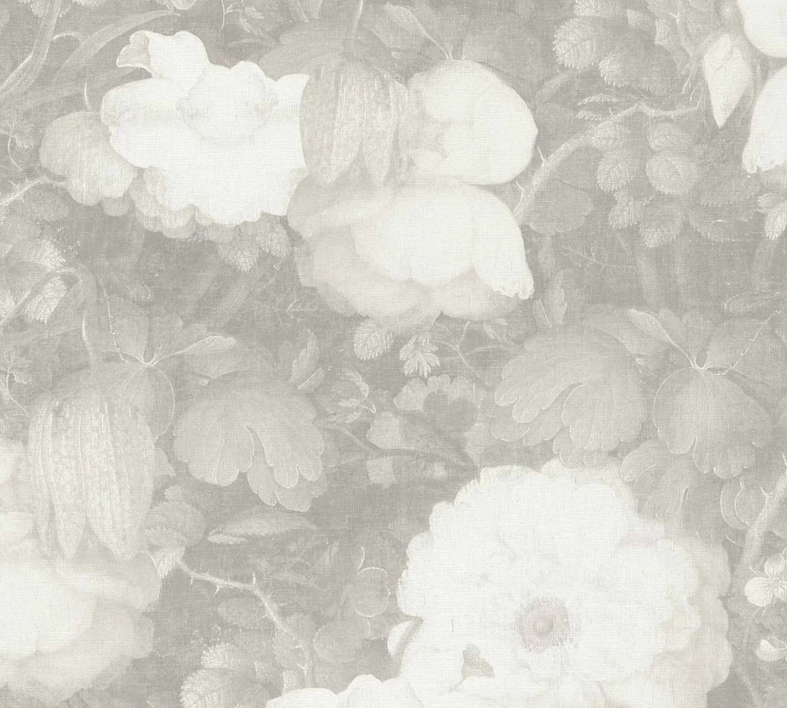 Vliestapete Blumen Vintage grau 36921-4