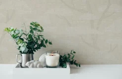 Vliestapete Bäume Beige Grau Nara 38741-4 AS Creation