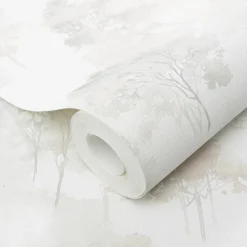 Vliestapete Bäume Wald Creme Beige Grau 10557-37