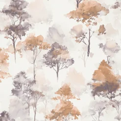 Vliestapete Bäume Wald Creme Beige Braun 10557-11