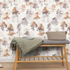 Vliestapete Bäume Wald Creme Beige Braun 10557-11