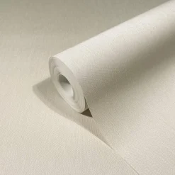 Vliestapete Creme Textil Optik Uni Marburg 31589