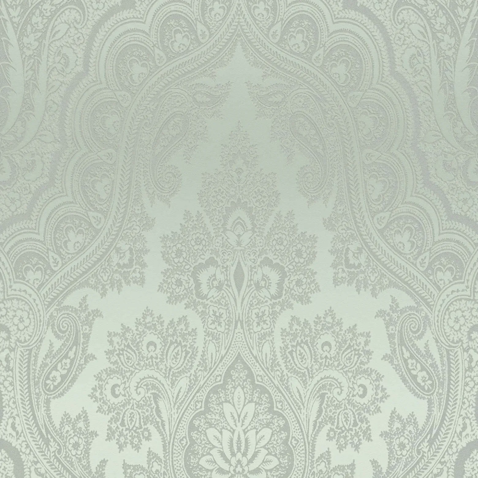 Vliestapete Damast-Design grau-grün silber 38708-1
