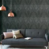 Vliestapete Damast-Design schwarz silber 38708-5