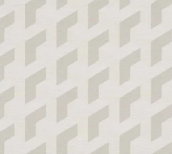 Vliestapete Daniel Hechter Retro Grau Weiß Metallic