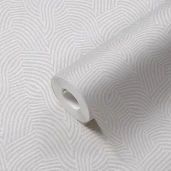 Vliestapete Daniel Hechter Wellen Creme Weiß Metallic