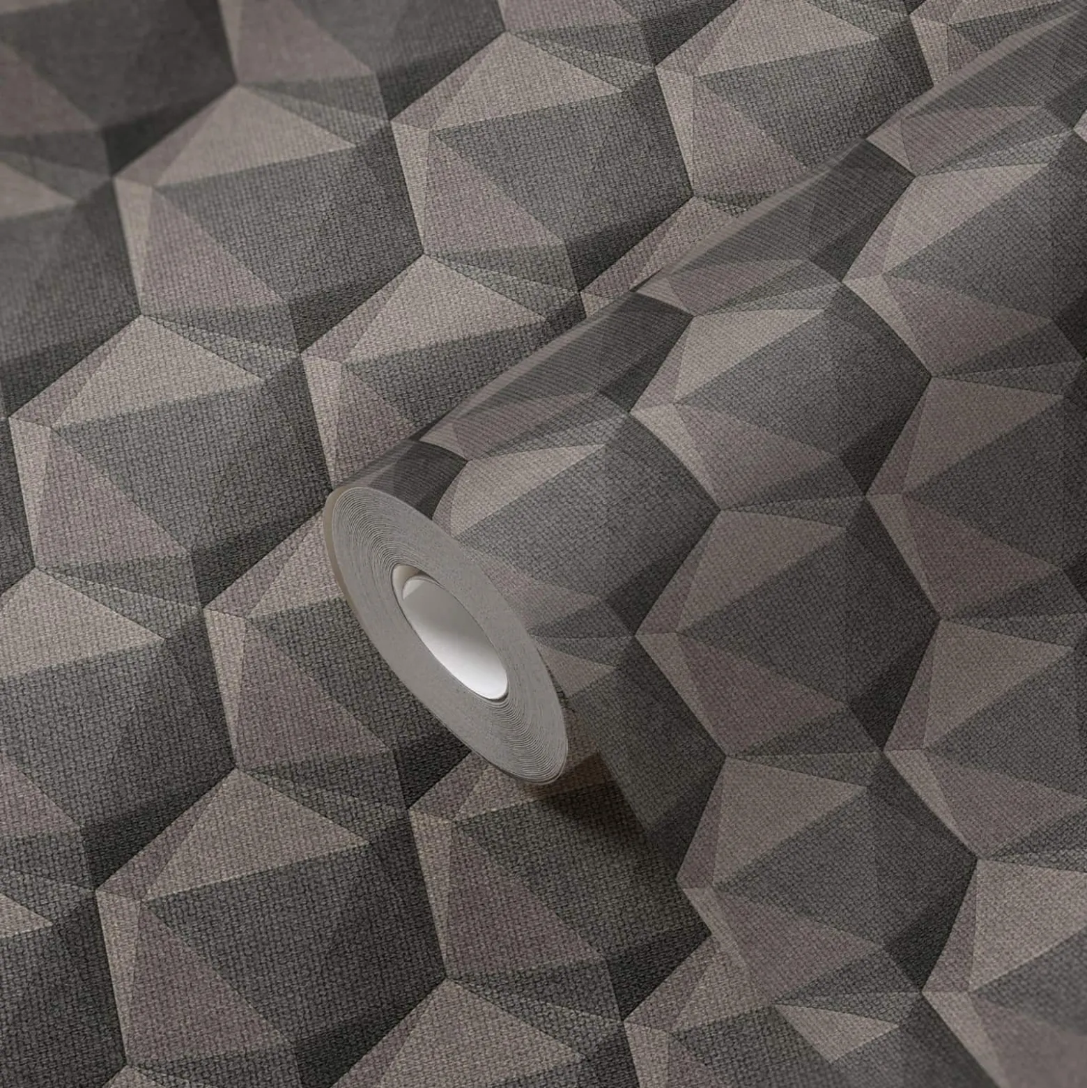 Vliestapete 3D Grafik Beige Grau Nara 38748-2