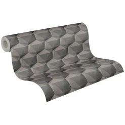 Vliestapete 3D Grafik Beige Grau Nara 38748-2