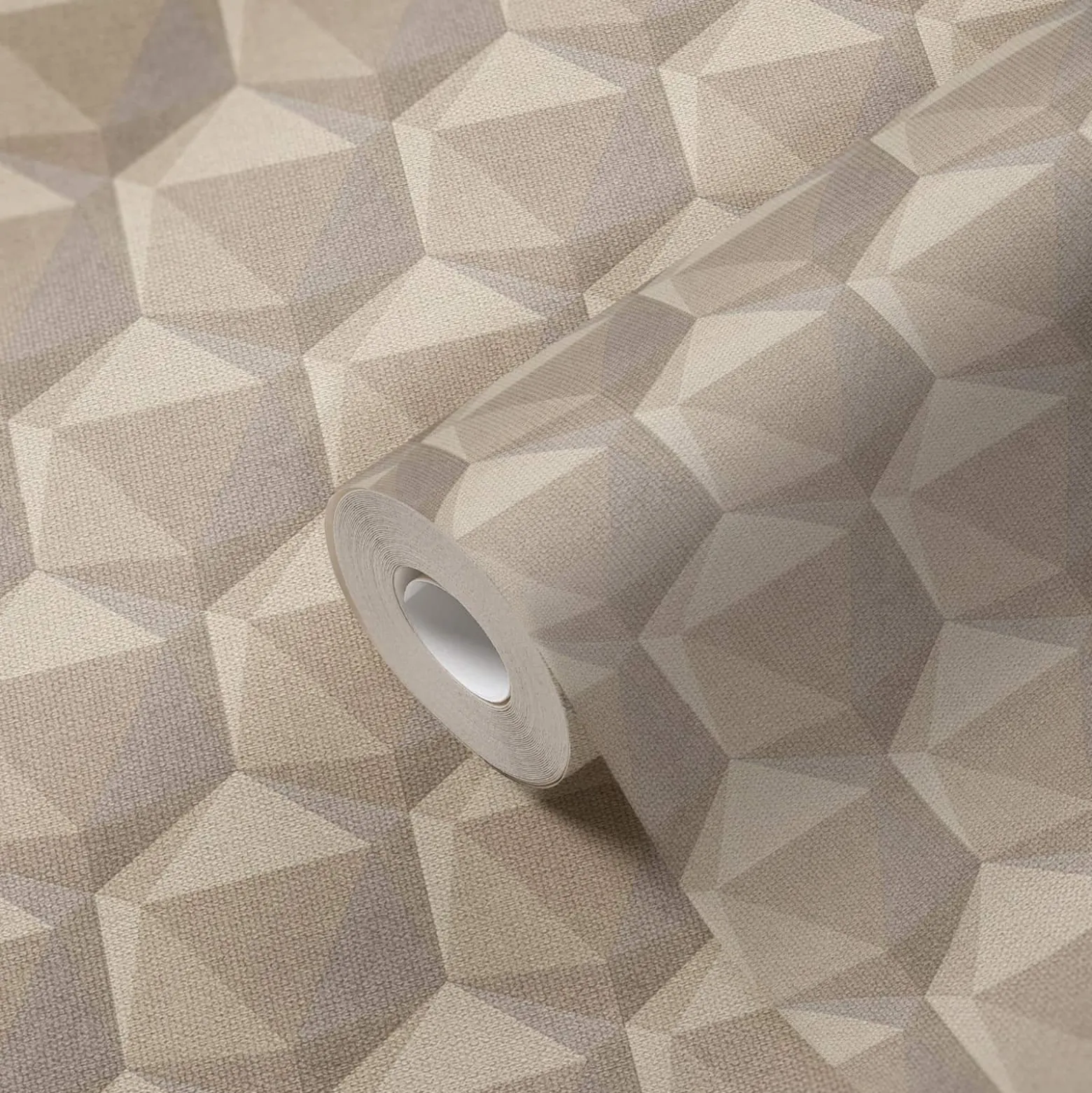Vliestapete 3D Grafik Beige Hellgrau 38748-5