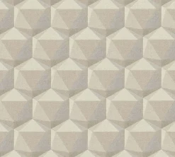 Vliestapete 3D Grafik Beige Hellgrau 38748-5