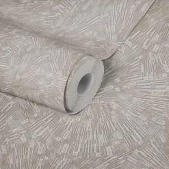 Vliestapete 3D Grafisch beige silber Glanz 38203-3